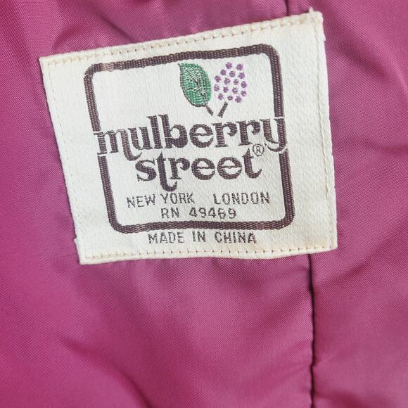 Mulberry Street womens maroon red velvet vintage one button blazer jacket size S - Picture 3 of 9